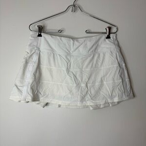 Lululemon Pace Rival Mid-Rise Skirt skort in white. 8